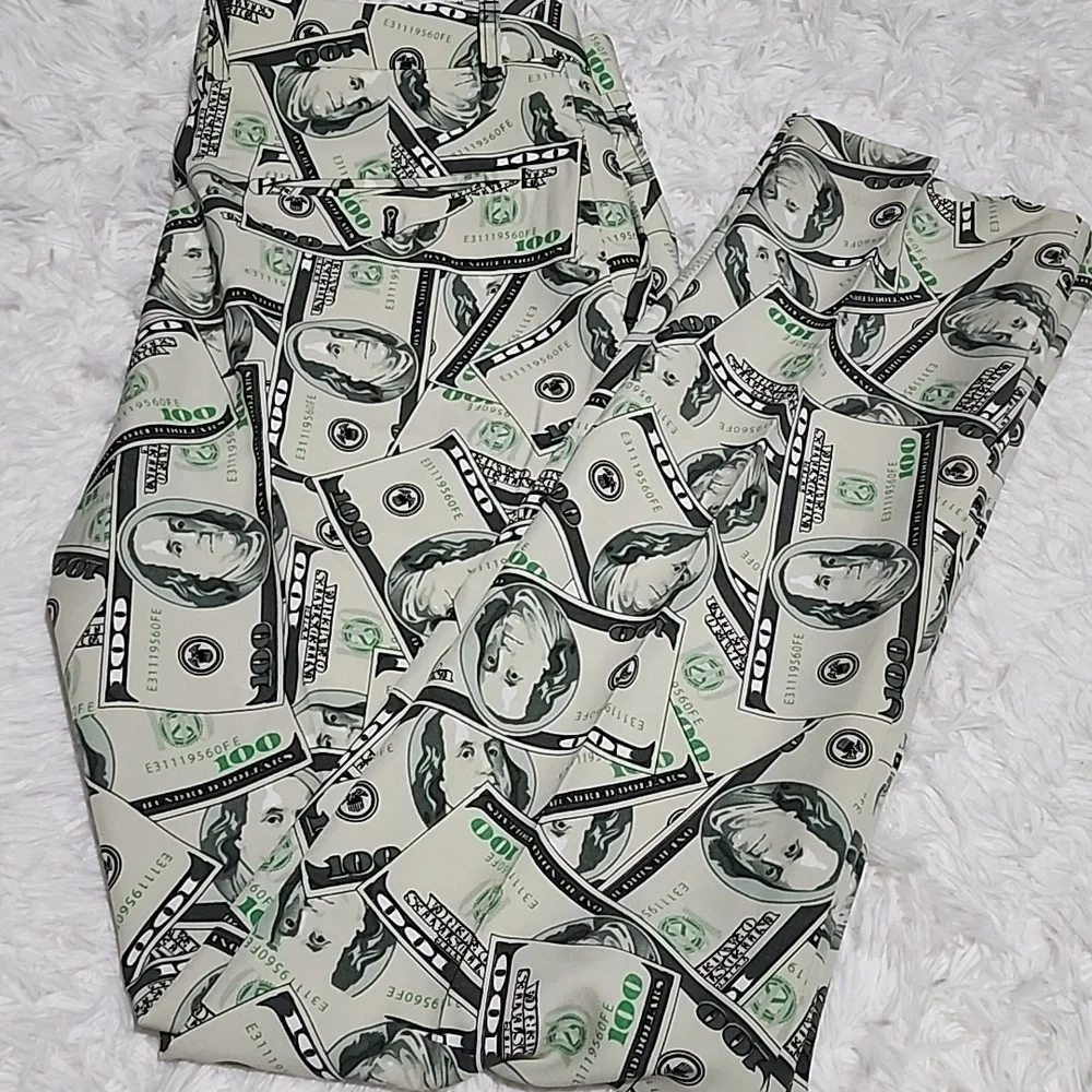 OPPO SUITS SET Stylish Money Print Blazer &  Pant  Green and Black